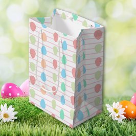 Sacola Para Presentes Média Páscoa de moda rosa moderna
