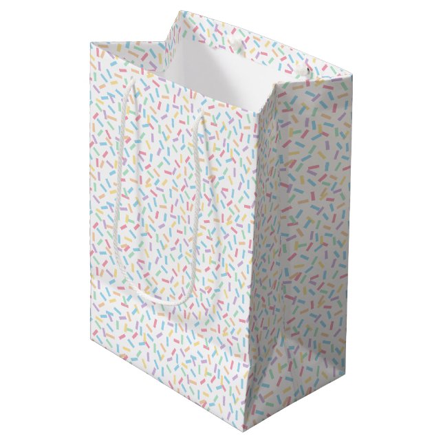 Sacola Para Presentes Média Pastéis Confetti (Sprinkles) (Frente inclinada)