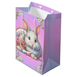 Sacola Para Presentes Média Pastel Bonito Coelho da Páscoa