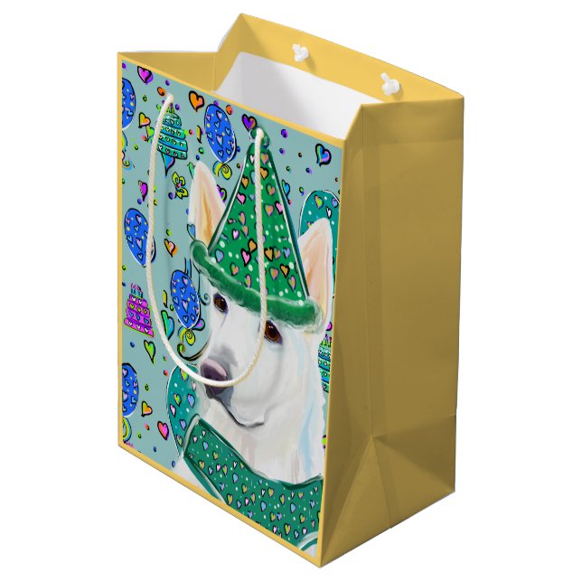 SACOLA PARA PRESENTES MÉDIA PASTOR ALEMÃO (Verso inclinado)