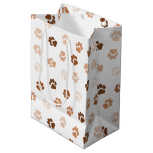 Sacola Para Presentes Média Patas de cães