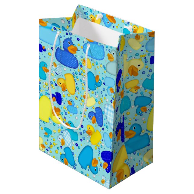 Sacola Para Presentes Média Patos-n-Pontos-Estilo-3-Azul 1-GIFT BAG M (Frente inclinada)