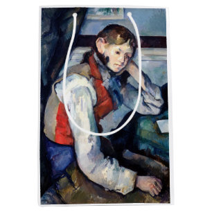 Sacola Para Presentes Média Paul Cezanne - Menino no Colete Vermelho