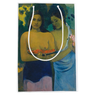 Sacola Para Presentes Média Paul Gauguin - Duas Mulheres Tahitianas