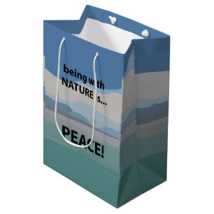 Sacola Para Presentes Média Paz Ser com a Natureza é Paz