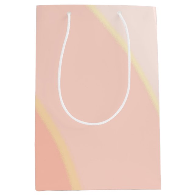 Sacola Para Presentes Média Peach Swirls Gift Bag (Frente)