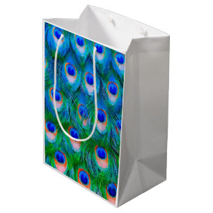 Sacola Para Presentes Média Peacock Feenas Art