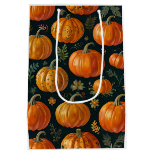 Sacola Para Presentes Média Peça de Abóbora de Halloween Vibes