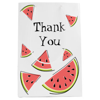Sacola Para Presentes Média Peças De Melancia Obrigado