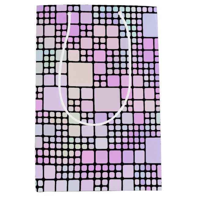 Sacola Para Presentes Média peças de pixel pastel : (Frente)