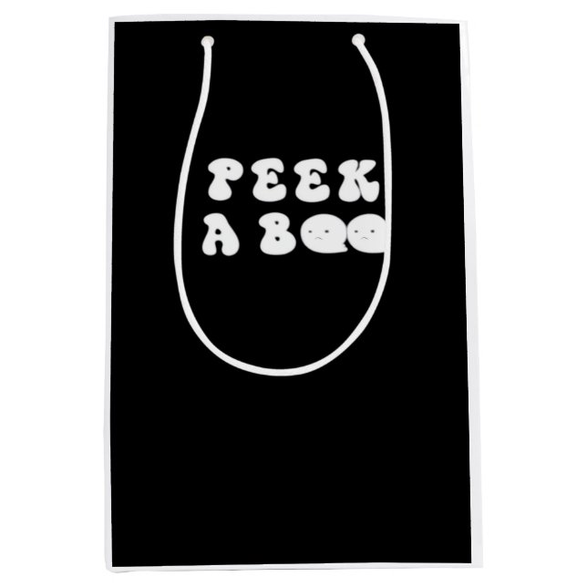 Sacola Para Presentes Média Peekaboo Spooky Slogan (Frente)
