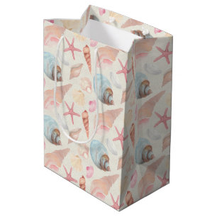 Sacola Para Presentes Média Pela Série Sea Design 10  