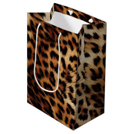 Sacola Para Presentes Média Pele de impressão leopardo