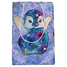 Sacola Para Presentes Média Penguin named Button