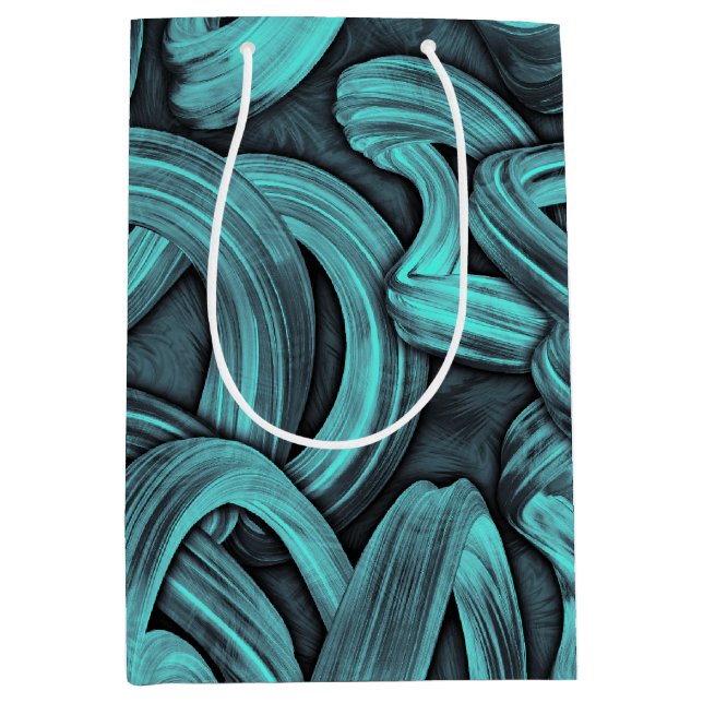 Sacola Para Presentes Média pensamento profundo - preto e branco: (Frente)