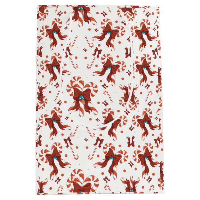 Sacola Para Presentes Média Peppermint Charm (Frente)