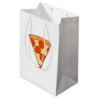 Sacola Para Presentes Média Pepperoni Pizza Slice Clássica de Nova Iorque Styl