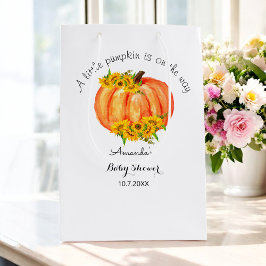 Sacola Para Presentes Média Pequeno Chá de fraldas de Abóbora