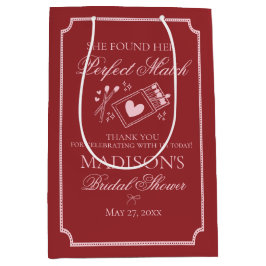 Sacola Para Presentes Média Perfect Match Bridal Shower Bachelorette Favor