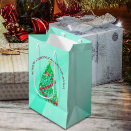 SACOLA PARA PRESENTES MÉDIA PERSONALIZADO, DESEJAMOS UM NATAL DE MERGULHO.