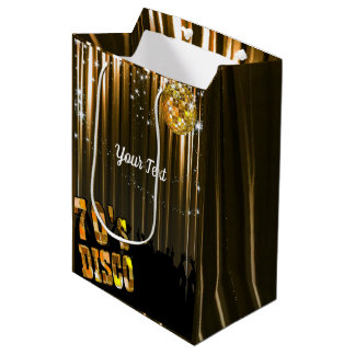 Sacola Para Presentes Média Personalizado em Disco 70s