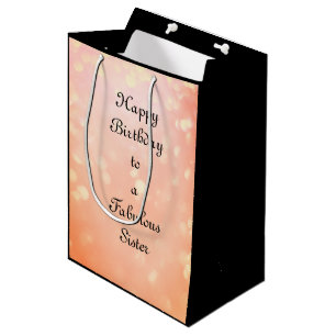 Sacola Para Presentes Média Personalize esta irmã do feliz aniversario