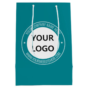 Sacola Para Presentes Média Personalize o logotipo da sua empresa Texto para o