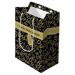 Sacola Para Presentes Média Personalize: Tema feliz da festa de aniversário