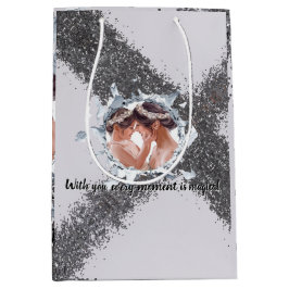 SACOLA PARA PRESENTES MÉDIA PERSONALIZE TEXTO E IMAGEM 