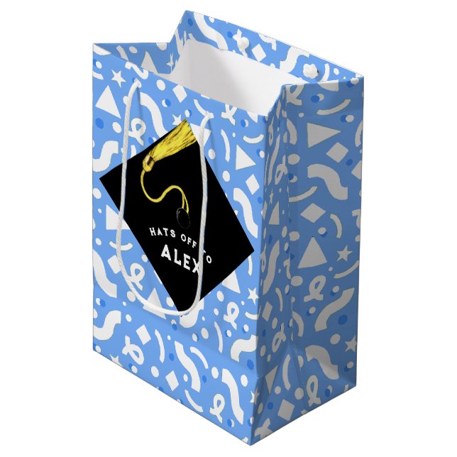 Sacola Para Presentes Média Personalized Graduation Medium Gift Bag (Frente inclinada)