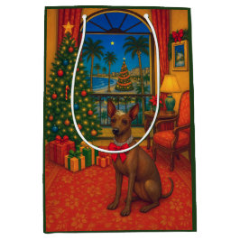 Sacola Para Presentes Média Peruvian Inca Orchid Holiday