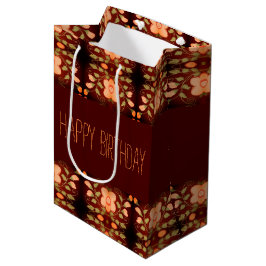 Sacola Para Presentes Média Pêssego Com Saco De Presente De Papel De Aniversár