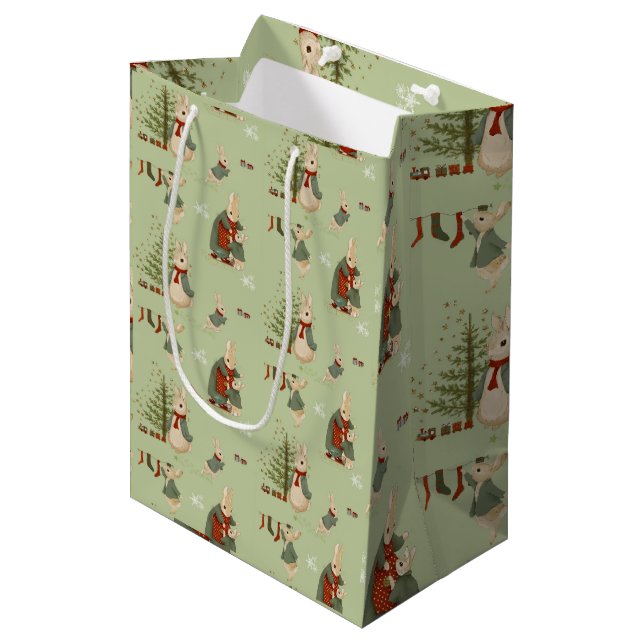 Sacola Para Presentes Média Peter Rabbit Natal Medium Gift Bag (Frente inclinada)