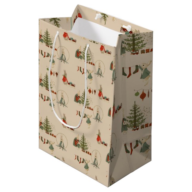 Sacola Para Presentes Média Peter Rabbit Natal Medium Gift Bag (Frente inclinada)