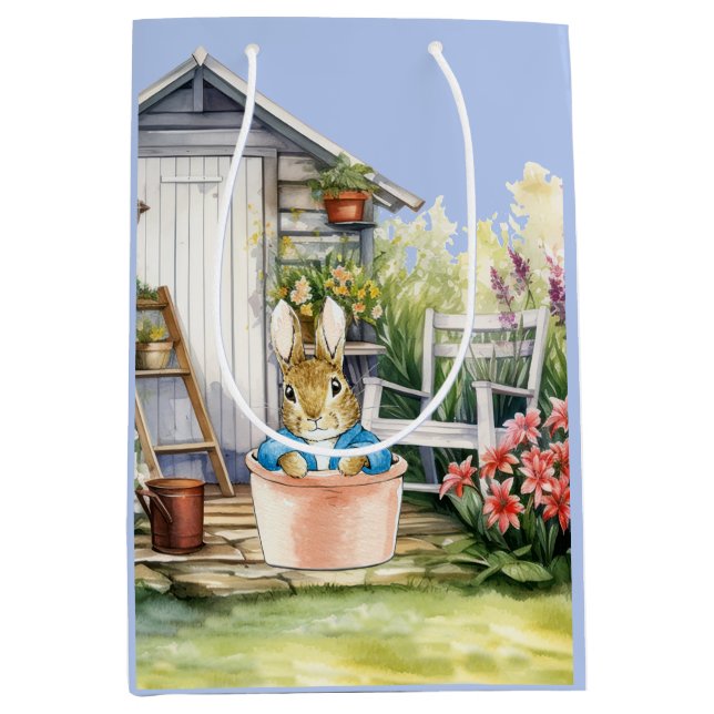 Sacola Para Presentes Média Peter the Rabbit Garden Shed (Frente)