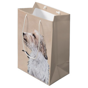 Sacola Para Presentes Média Petit Basset Griffon Vendéen Painting - Arte Cani
