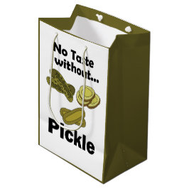 Sacola Para Presentes Média Picles de Pepino Sem Sabor Sem Festa de Picles