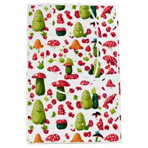 Sacola Para Presentes Média picles únicos e cogumelos Média Gift Bag