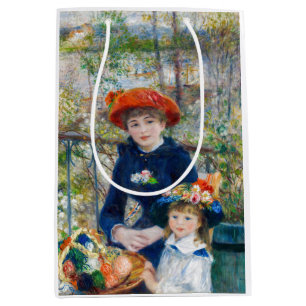 Sacola Para Presentes Média Pierre-Auguste Renoir - Duas irmãs no Terrace