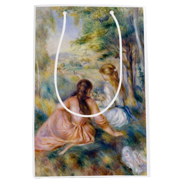 Sacola Para Presentes Média Pierre-Auguste Renoir - No Prado (Frente)