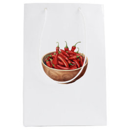Sacola Para Presentes Média Pimentas Vermelhas