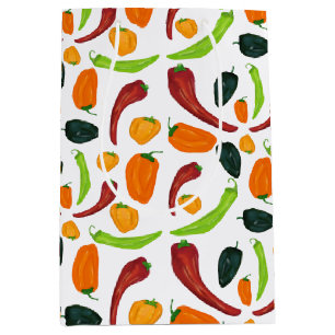 Sacola Para Presentes Média Pimentos Chili Southwestern Picper Pepper Chili Co