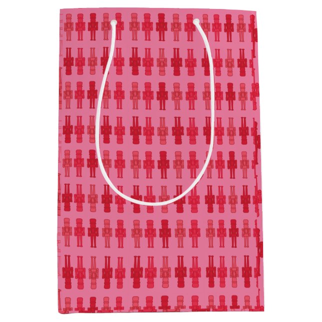 Sacola Para Presentes Média Pink Nutcracker Gift Bag (Frente)