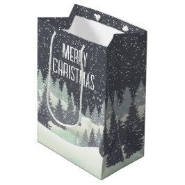 Sacola Para Presentes Média Pintos de inverno de Natal
