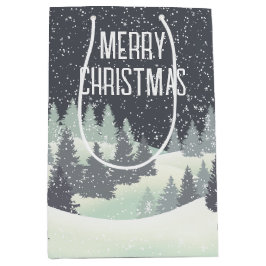 Sacola Para Presentes Média Pintos de inverno de Natal