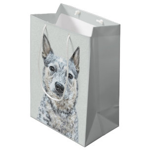 Sacola Para Presentes Média Pintura Australiana de Cães de Gado - Arte Origin