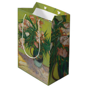Sacola Para Presentes Média pintura de flores de oleandro de Vincent Van Gogh