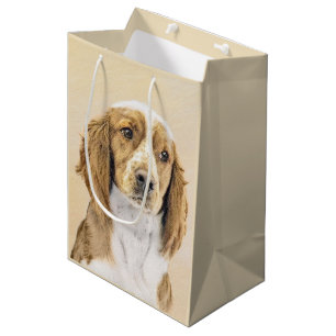Sacola Para Presentes Média Pintura do Welsh Springer Spaniel - Arte Original 