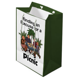 Sacola Para Presentes Média Piquenique Encontrando Uma Desculpa Para Uma Festa