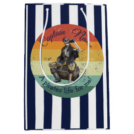 Sacola Para Presentes Média Pirata do Partido do Esqueleto Rum Sunset